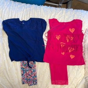 Girls  capri sets  medium 7/8